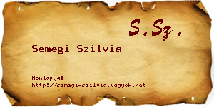 Semegi Szilvia névjegykártya