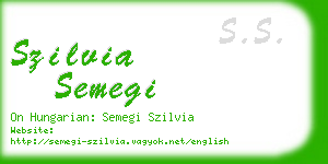 szilvia semegi business card